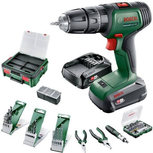 Bosch Home and Garden UniversalImpact 18V Akku-Schlagbohrschrauber Set in Grün/Schwarz inkl. Akku, Ladegerät, Zubehör-Set und SystemBox - Bild 1