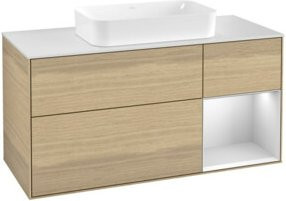 V&B Waschtischunterschrank Finion in Weiß Matt Lack, Breite: 120 cm, Tiefe: 50,1 cm, Höhe: 50,1 cm - Bild 1