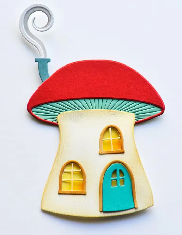 Metall-Schneidform Pilz-Haus für DIY-Bastelarbeiten und Scrapbooking in Multicolour - Bild 2