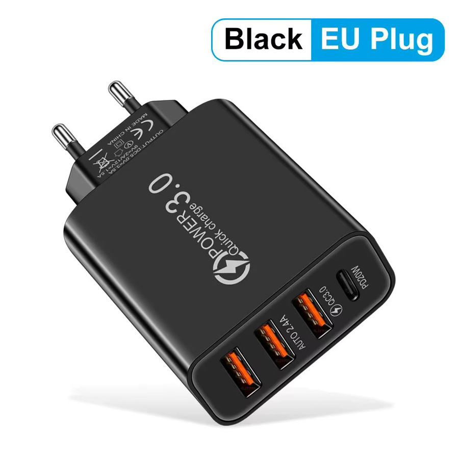 GUSEYEE 20 W Multi Port Wandladegerät mit USB-C PD Adapter in Schwarz für Xiaomi, iPhone und Samsung Smartphones - Bild 5