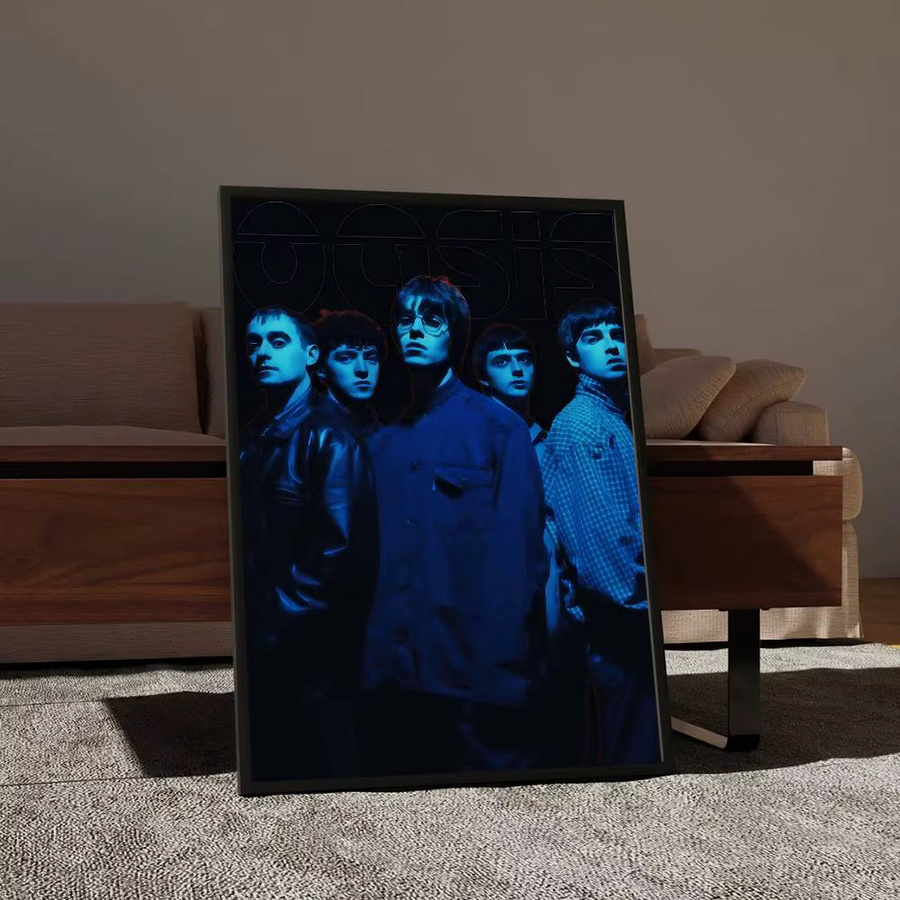 O-Oasis Band klassisches Anime-Poster als wasserfester Papieraufkleber zur Wanddekoration für Kaffeehaus, Bar oder Zimmer - Bild 5