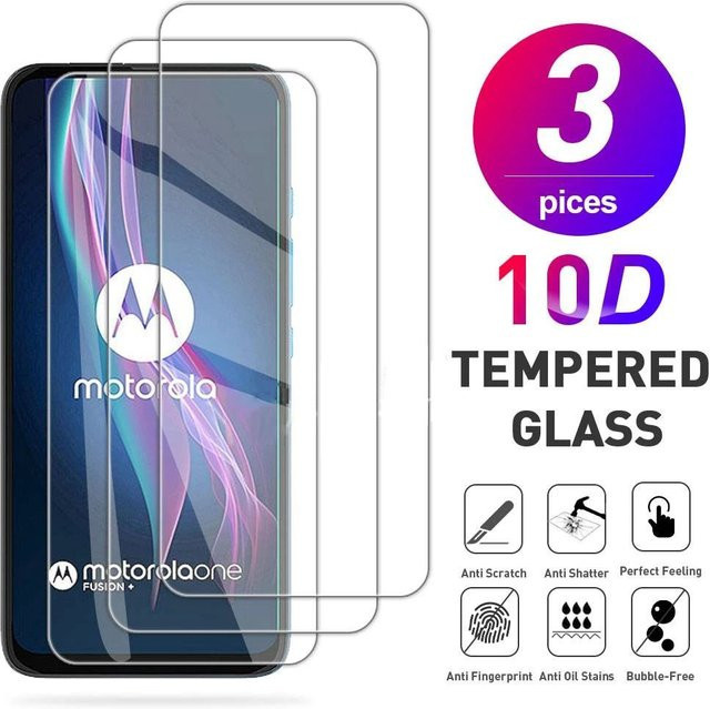 3er-Pack Displayschutzfolie aus gehärtetem Glas für Motorola G13 4G, G62, G73 5G, G50, G52, G23, G53 und E13, transparent - Bild 1