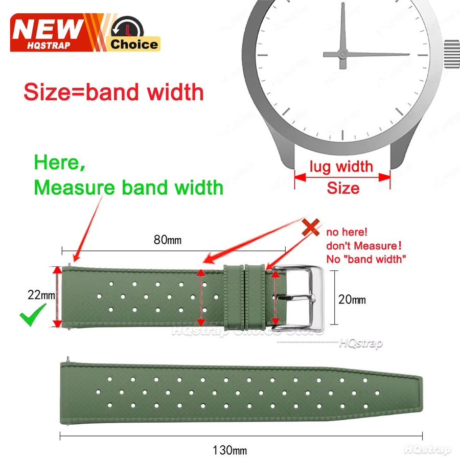 HQstrap Uhrenarmband Silikon, Dornschließe - Bild 3