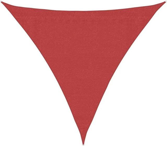 Furnicato Sonnensegel Dreieckig aus HDPE in Rot, B/B/B: 4 x 4 x 4 m - Bild 1
