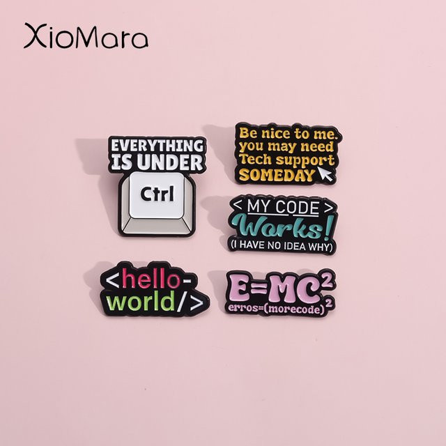 My Code Works Emaille-Anstecknadeln, Unisex - Bild 1
