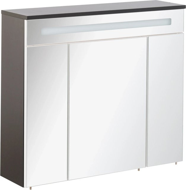 Fackelmann Spiegelschrank Kara in Anthrazit mit Softclose Türen, B/T/H: 80 x 22,5 x 69,6 cm - Bild 1
