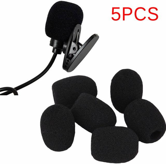 SD&HI 5-teiliges Mikrofon-Windschutzset aus Schaumstoff für Headset-Grills in Schwarz - Bild 1