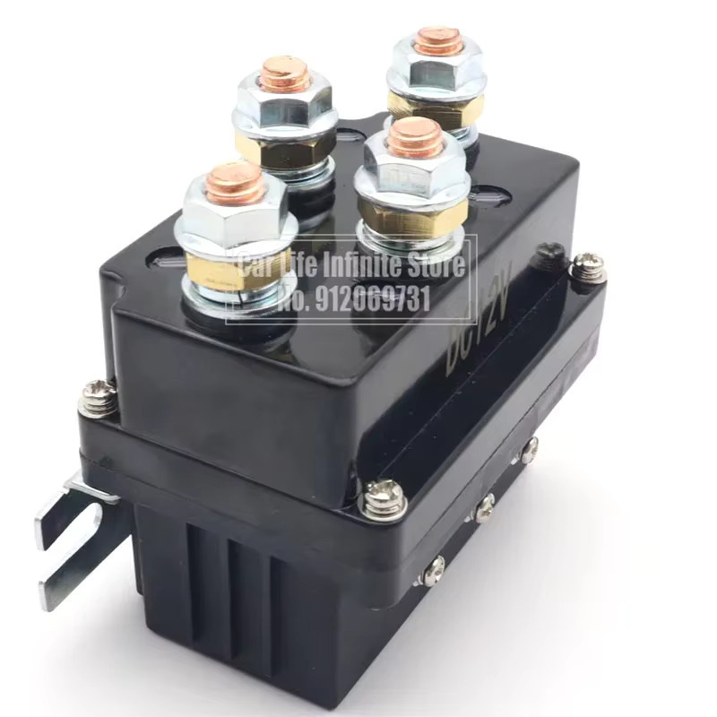 Universal Fernschütz für 12V 500A Winden mit 12000 Pfund Kapazität, Magnetrelais mit Bluetooth-Steuerung und kabelloser Fernbedienung in Schwarz, passend für Auto und Jeep - Bild 2