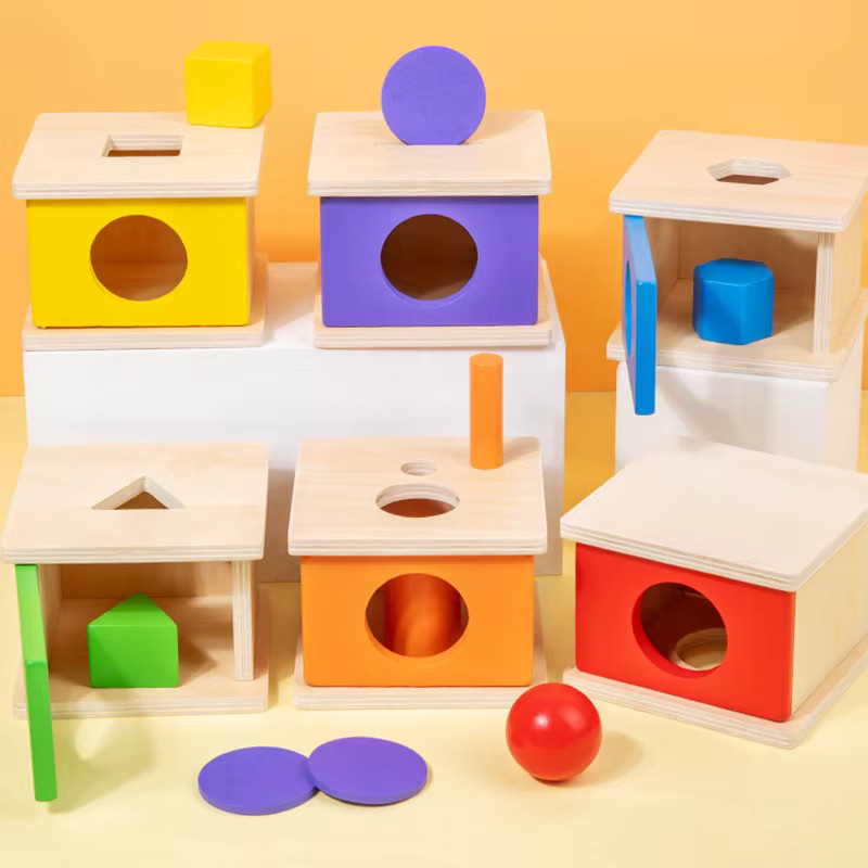 Brozebra Holz Objekt Permanent Box Montessori Spielzeug, Sortierung - Bild 2