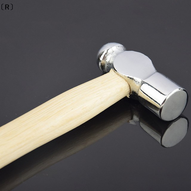 itariaR SigurMinihammer Rundkopf-Minihammer mit Holzgriff in Silber, Multifunktions-Handhammer und Fluchtwerkzeug - Bild 1