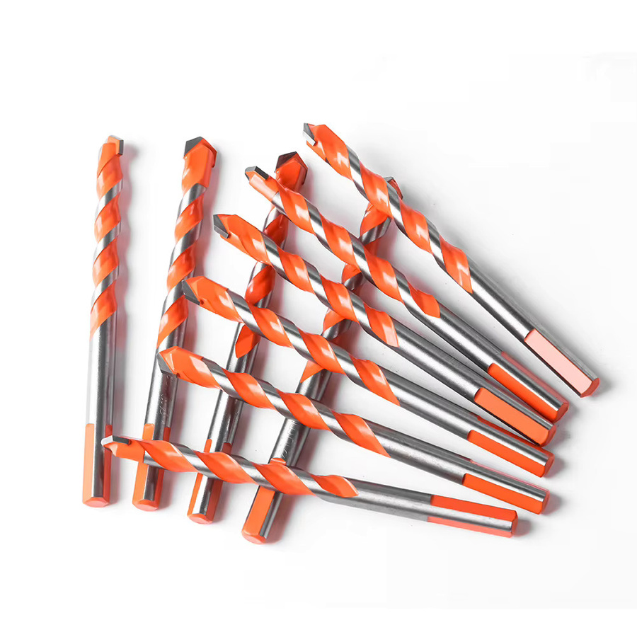 JGZUI Mehrzweck-Dreiecksbohrer aus Wolframkarbid für Glas, Fliesen, Beton, Ziegel und Zementwand, Durchmesser: 3 mm bis 12 mm, Orange - Bild 3
