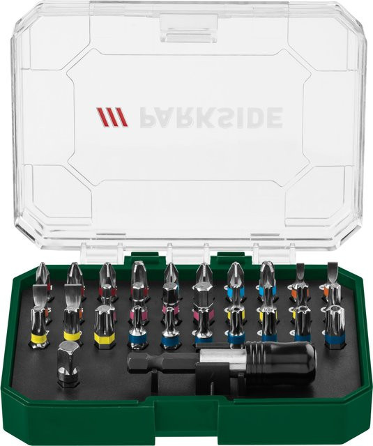 Parkside Bit-Set 32-teilig, Multicolor, 25 mm - Bild 1