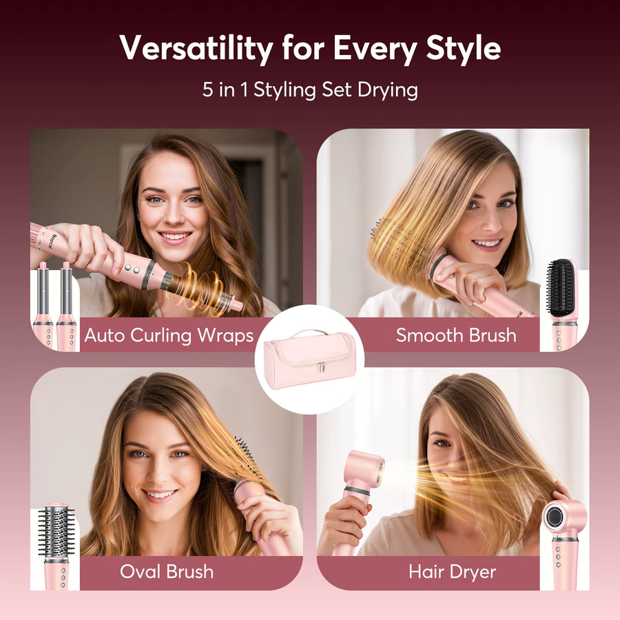 BOPCAL 5-in-1 Haarstyler, pink, Unisex - Bild 3