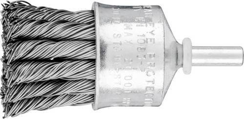 PFERD TOOLS Pinselbürste PBG 3028/6 ST gezopft aus Stahl, Durchmesser: 30 mm, Schaft-Durchmesser: 6 mm, Drahtstärke: 0,50 mm, Farbe: Silber - Bild 1