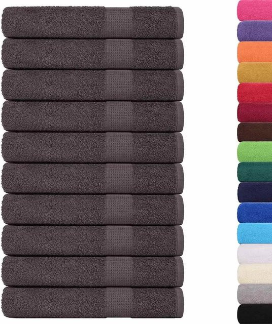 vidaXL Saunatücher 25er Set aus 100% Baumwolle in Anthrazit, B/H: 80 x 200 cm, 360 g/m² - Bild 1