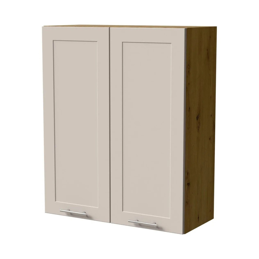 Feldmann-Wohnen Hängeschrank Oslo W4 Küchenschrank Eiche Artisan und Kaschmir Matt mit Soft-Close-Türen, B/T/H: 80 x 32,5 x 96 cm - Bild 2