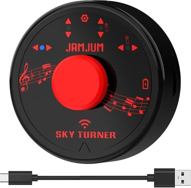 Deamos Kabelloses Notenblatt-Umblätter-Pedal in Schwarz mit USB-C Anschluss - Bild 1