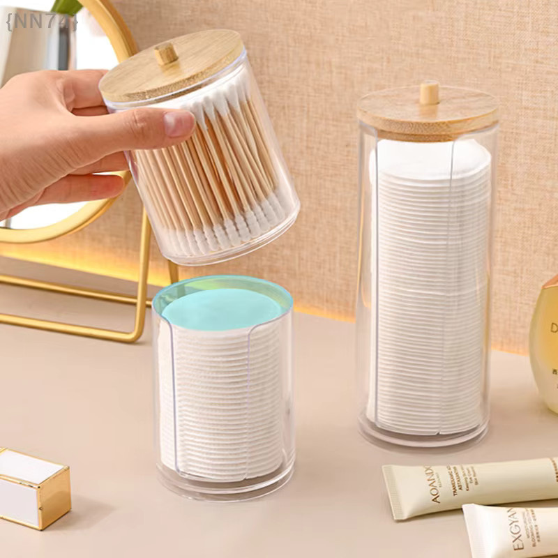 JETTING Make-up Organizer Kosmetikbox aus transparentem Kunststoff mit Deckel zur Aufbewahrung von Wattepads und Kosmetikartikeln - Bild 2
