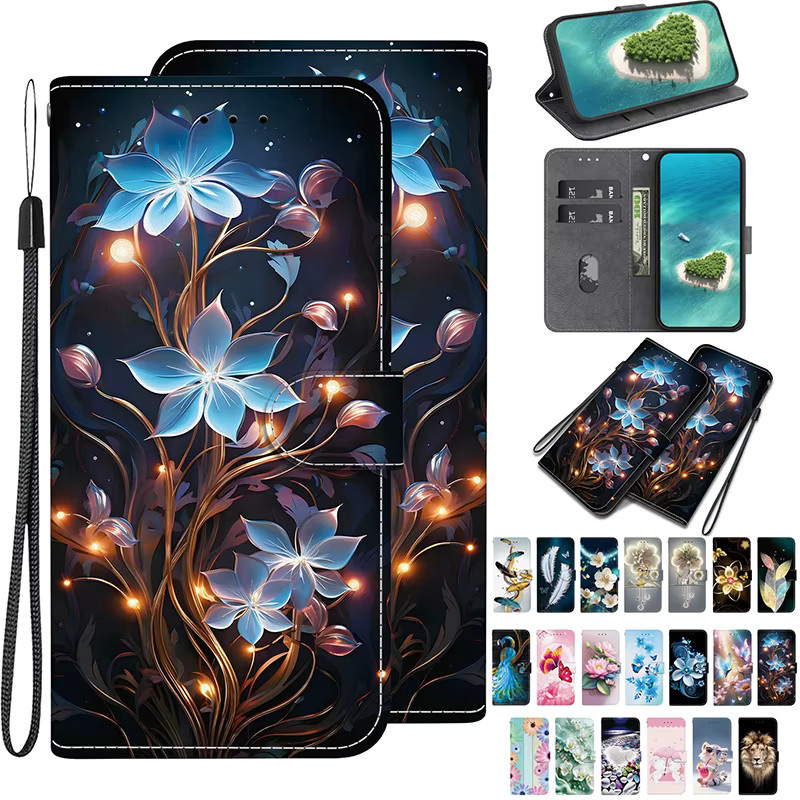 Magnetische Stand Flip Wallet Case für Honor X5 X6a X6B X7A X7B X7C X8a X8b X7 X8 5G mit bemaltem Muster - Bild 7