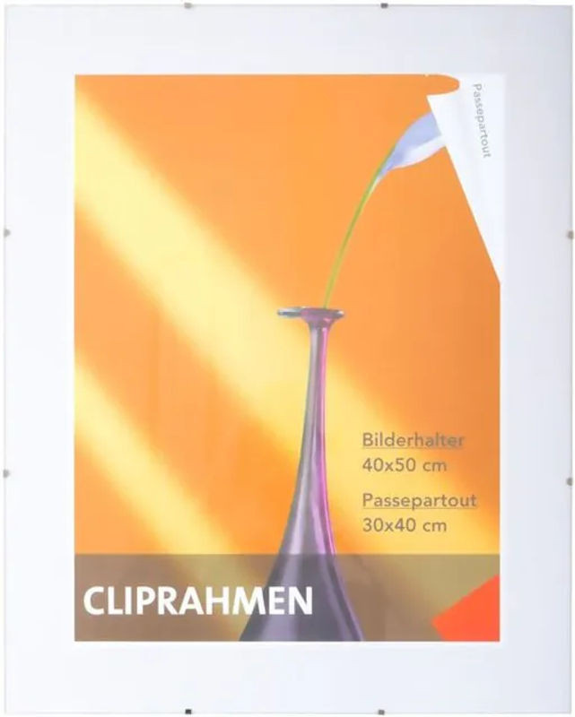 Buri Rahmenloser Bilderhalter in modernem Design, Rechteckig, Breite: 40 cm, Höhe: 50 cm - Bild 1