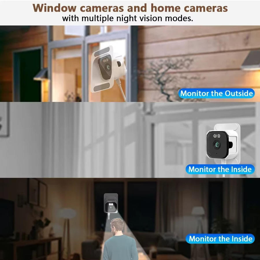 Abay 5MP WiFi Fenster Kamera mit 5GHz, Indoor Sicherheitskamera mit Farb-Nachtsicht und Bewegungserkennung in Weiß - Bild 4