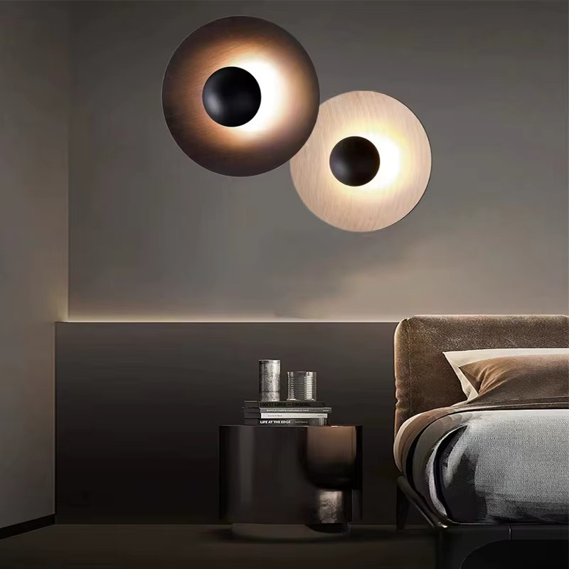 HomeLover Moderne LED Wandleuchte im Nordic Design, runde Wandlampe mit Warmweiß für Wohnzimmer, Schlafzimmer und Flur, Durchmesser: 35 cm - Bild 3