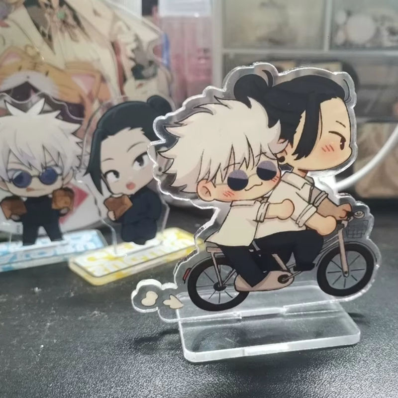 Jujutsu Kaisen Acryl-Figuren Display Stand Satoru Gojo und Suguru Geto Anime Desktop Ornament aus Kunststoff, mehrfarbig - Bild 2