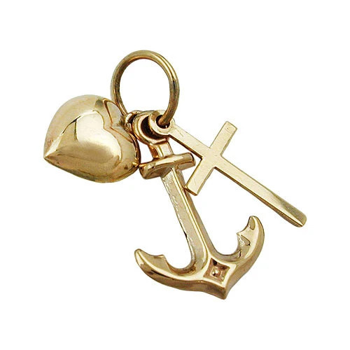 Colfem Anhänger Glaube-Liebe-Hoffnung, 375 Gold, Unisex - Bild 1