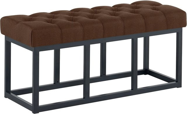 CLP Sitzbank Amun aus Stoff in Schwarz Braun, Breite: 100 cm, Höhe: 46 cm, Tiefe: 38 cm - Bild 1