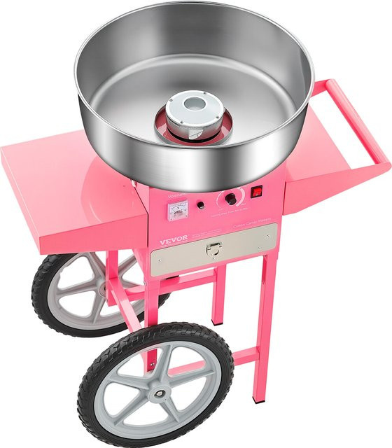 SucceBuy Elektrische Zuckerwattemaschine mit Edelstahl-Schüssel und Zuckerlöffel, Pink - Bild 1