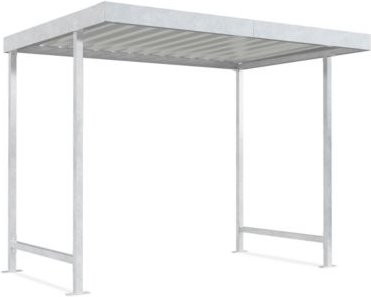 Überdachungssystem Modell Leipzig WSM, einseitig, Grundeinheit, verzinkt, Farbe: Silber, B: 287,0 cm, T: 220,0 cm, H: 235,0 cm - Bild 1