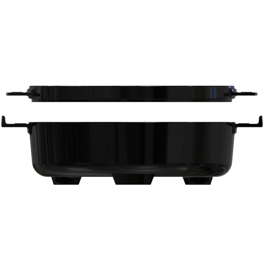 Weber Crafted 2in1 Dutch Oven und Pfanne Gourmet BBQ System aus porzellanemailliertem Gusseisen, schwarz - Bild 3
