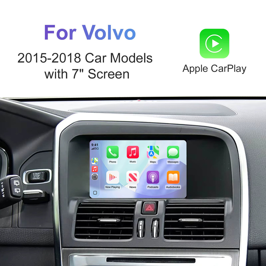 LEXXSON Drahtlose CarPlay und Android Auto Retrofit Kit Decoder Box für Volvo V40 V60 S60 XC60 S80 (2015-2018) in Grau mit Wi-Fi und Bluetooth - Bild 3