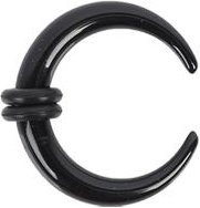 Ear Stretcher Expander Acryl, Crescent Taper Flesh Tunnel, 3 mm, Schwarz - Bild 1