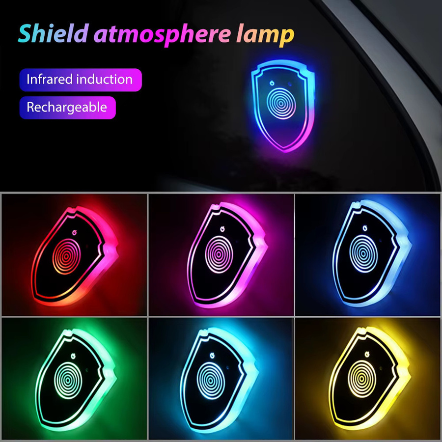 Modern Car RGB LED Dreieck-Autolicht mit Vibrationssensor in Multicolour zur dekorativen Fensterbeleuchtung - Bild 2