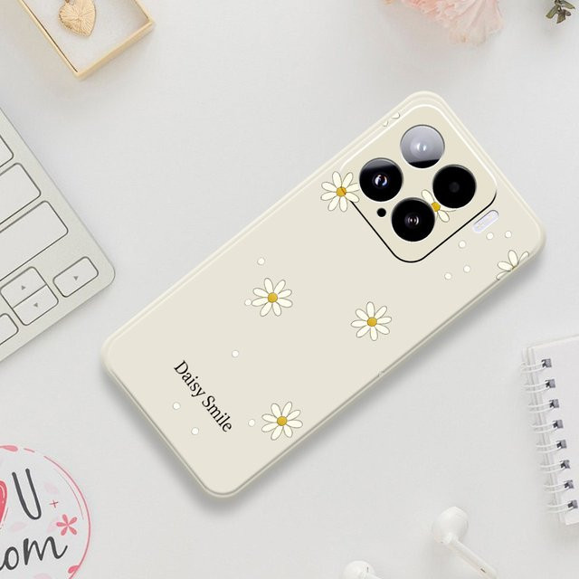 Daisy Silikon Handyhülle für Xiaomi Mi 15 Ultra Mi 14T 13T 12T 11T Pro in Weiß - Bild 1