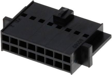 Molex Buchsengehäuse-Kabel Schwarz, 16 Polzahl, Rastermaß: 2.54 mm, 901600116 - Bild 1