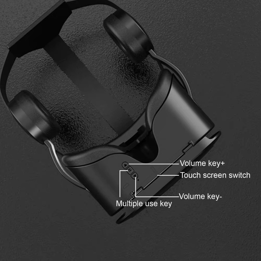 Viar 3D Virtual Reality VR-Brille mit Bluetooth in Schwarz für mobiles Gaming und Smartphones - Bild 2