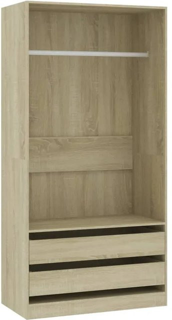 vidaXL Kleiderschrank Sonoma Eiche mit integrierten Schubladen, B/T/H: 100 x 50 x 200 cm - Bild 1
