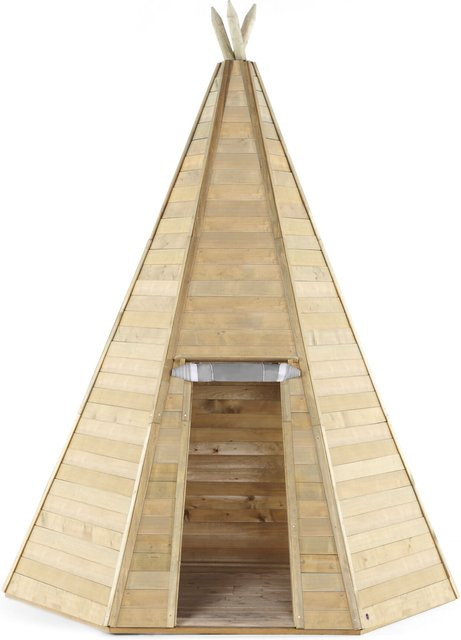 Plum Holz Tipi Hideaway 330 Kinderzelt aus naturfarbenem Holz in Braun - Bild 1
