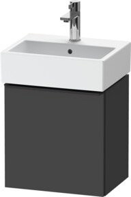 Duravit Waschtischunterschrank D-Neo Wandhängend, 1 Tür, Schwarz/Grau Matt, B/T/H: 43,4 x 32,2 x 44 cm - Bild 1