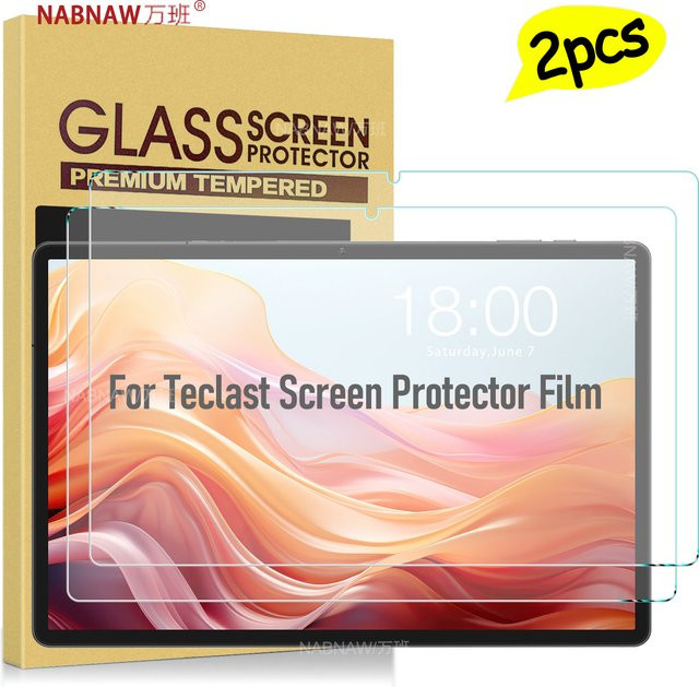 2 Stück Full HD Displayschutzfolie aus gehärtetem Glas für Teclast T65 Max 2025 T65 T60AI T60Plus T70 ArtPad Pro 12.7 Tablet transparent - Bild 1