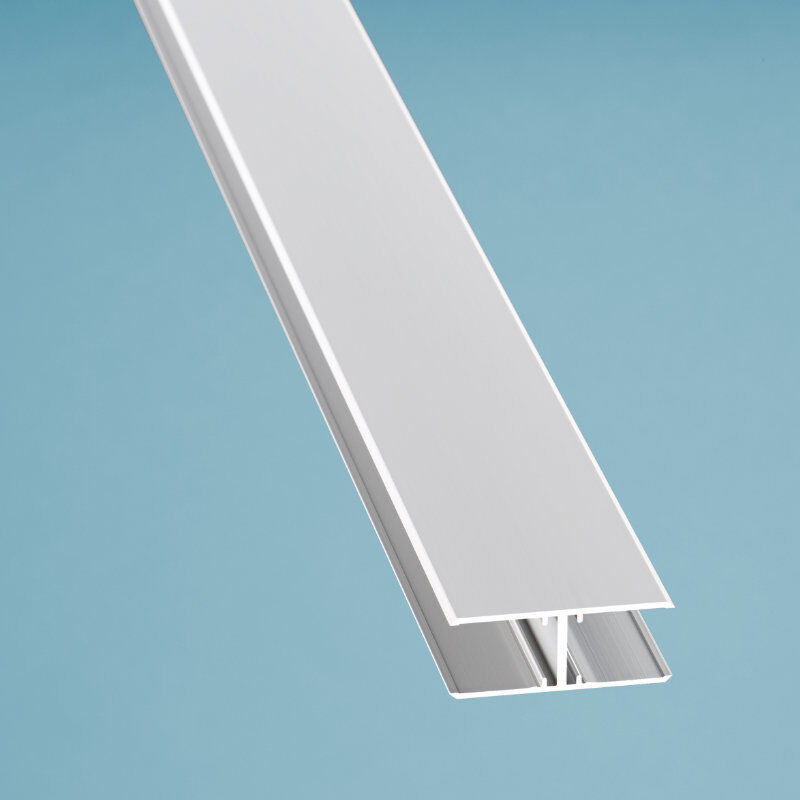 Scobalit H-Profil aus eloxiertem Aluminium für 16mm Hohlkammerpaneele in Silber oder Weiß - Bild 1