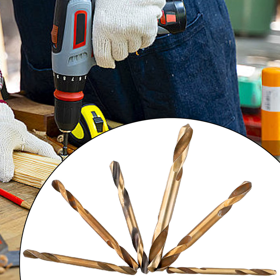 Vibratite 6er Set HSS Doppel-headed Auger Bohrer Bits für Holz, Kunststoff, Metall und Edelstahl, Durchmesser: 3 mm bis 6 mm - Bild 4