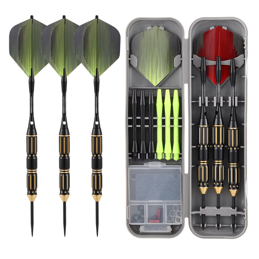 Huanqu Messing-Dart-Set, 3-teiliges Set, mit Aufbewahrungsbox und Zubehörteilen - Bild 4