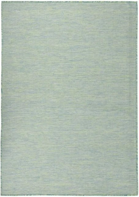 vidaXL Outdoorteppich Flachgewebe aus Polypropylen in Türkis, B: 200 cm, T: 280 cm, UV-beständig für Terrasse, Balkon und Außenbereich - Bild 1