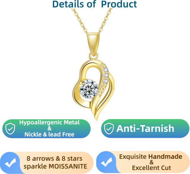LAMVOICE Halskette, Moissanit, Gold, Damen - Bild 1