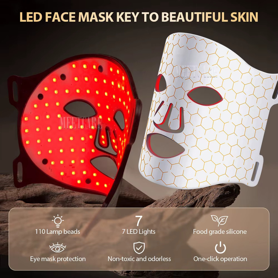 MEETCARE LED-Gesichtsmaske, Silikongel, Unisex - Bild 2