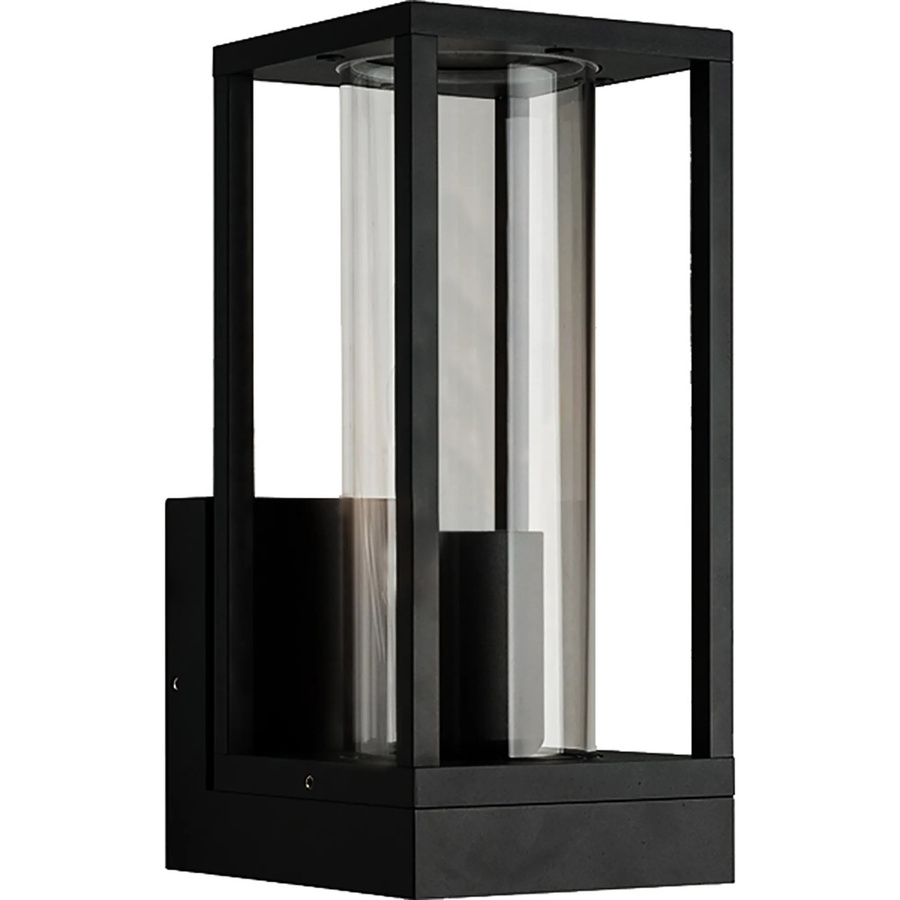 LED's,ight Außen-Wandleuchte modern und eckig in Schwarz mit Glas und austauschbarem Leuchtmittel - Bild 2