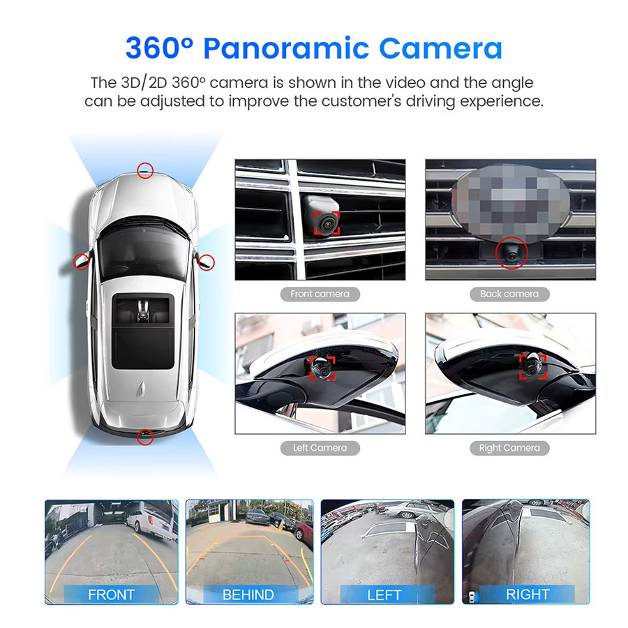 NAVIFANS 360-Grad-Autokamera mit Vogelperspektive-Parksystem in Schwarz für alle Fahrzeuge - Bild 4